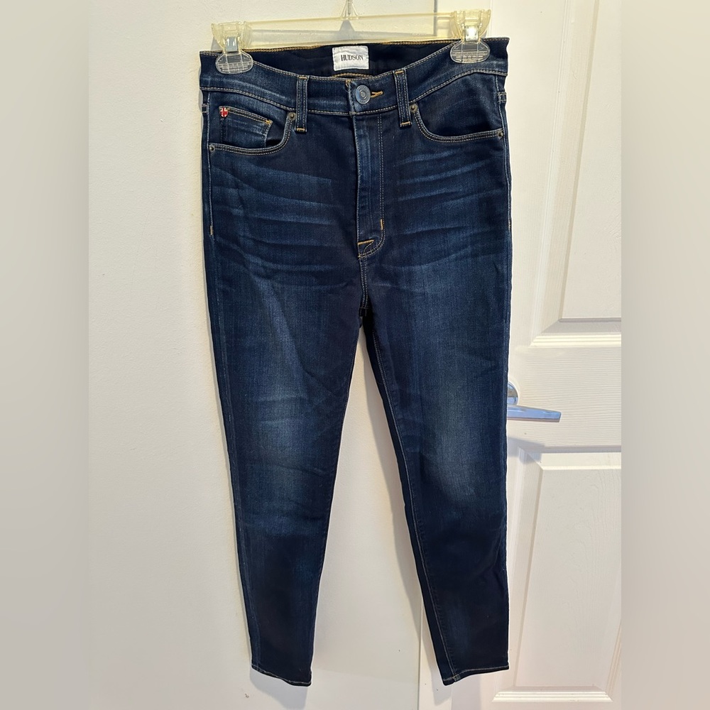 Hudson Jeans Barbara High-waisted Super Skinny Ankle Jean, size 28
